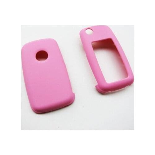 Hard Plastic Shell Key Remote Entry Fob Case Cover for VW MK6 SEAT SKODA Pink COLOR