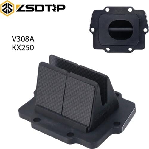 ZSDTRP Motorcycle Carbon Fiber V308A Reed Valve Kit For KAWASAKI KX250 1987-2004 V308A