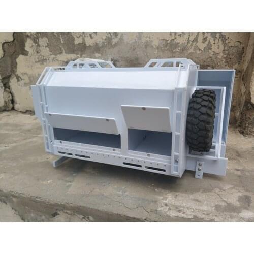 1/10 climbing car shell military rear compartment container truck Hard unpainted body for TRX4 SCX10 II ax90046 AX90047 CROSS RC