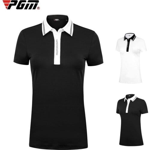 2020 PGM spring summer golf clothing Women High Elastic Breathable short-sleeved Golf T-shirts quick-drying sports clothes Top