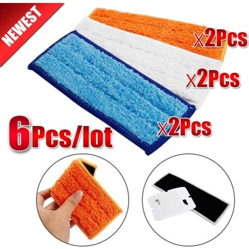 6Pcs/lot Top quality Robot cleaner brushes spare parts Wet Pad Mop+Damp Pad Mop+Dry Pad Mop for iRobot Braava Jet 240 241