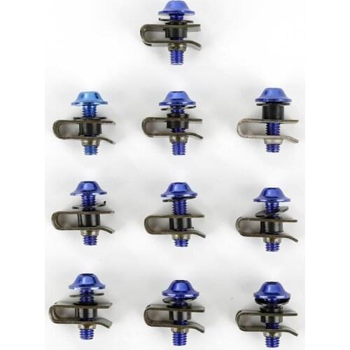 For Motorcycle Auto Replacement Parts Automobiles Accessories 10pcs Aluminium M5 Fairing Bolts Fastener Clips Screw Nuts