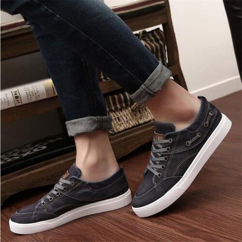 Denim Mens Sneakers Shoes for Men Footwear Mens Casual Shoes Hot Sale Cool Fashion Breathable Canvas Shoes Espadrille Homme