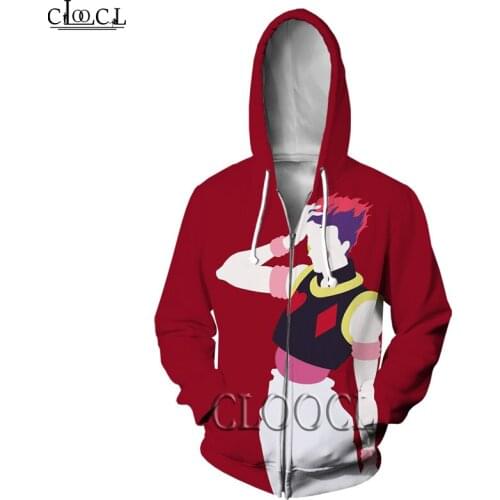 HX Funny Japanese Anime Hunter X Hunter 3D Print Zipper Hoodie Men Women Fashion Autumn Sweatshirts Hoody Hip Hop Harajuku Coat