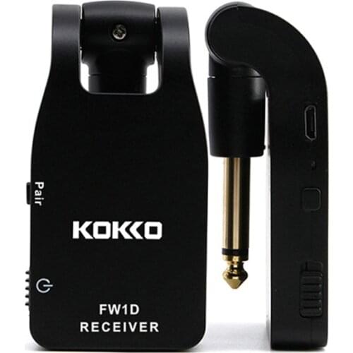 KOKKO FW1D 2.4Ghz Guitar Wireless Audio Transmitter Connection Receiver System 280 Degrees Roating Head 24Bit/48KHZ Transmission