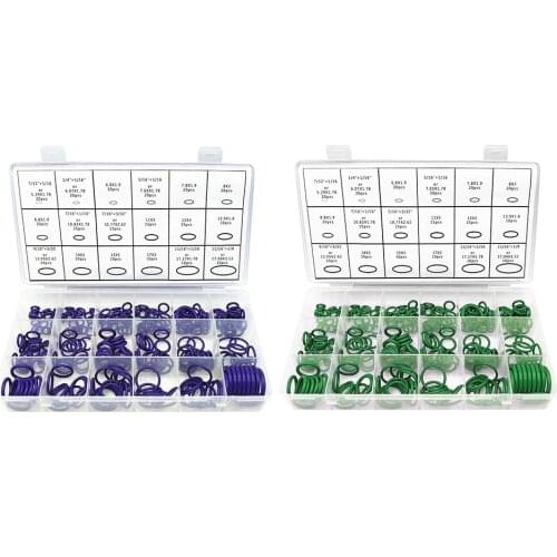 270pcs 18 Sizes HNBR O Rings Seal Kit Rubber Air Conditioning Compressor Refrigerant Ring Sets Car Repair Tools Sealant