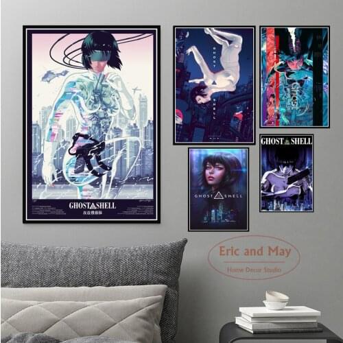 Hot Ghost In The Shell Fight Police Japan Anime Vintage Decor Picture Canvas Painting Decorations For Home Decor Affiche