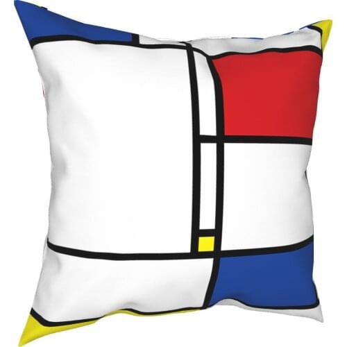 Minimalist De Stijl Pillow Cover Home Decorative Cushions Throw Pillow for Sofa Polyester Double-sided Printing