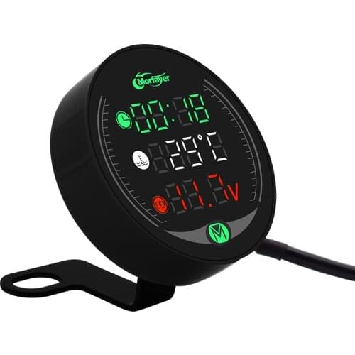 For Honda CB190R VT1100 GROM MSX125 forza 300 CB 400SF Motorcycle Tester LED Display Waterproof Voltmeter Multifunction Meter