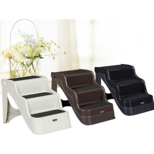 Portable Eco-friendly Plastic Pet Ladder Anti-slip Dog Cat Stairs Folding Pet Toys 15kg Load-bearing House Outside Dog Supplies