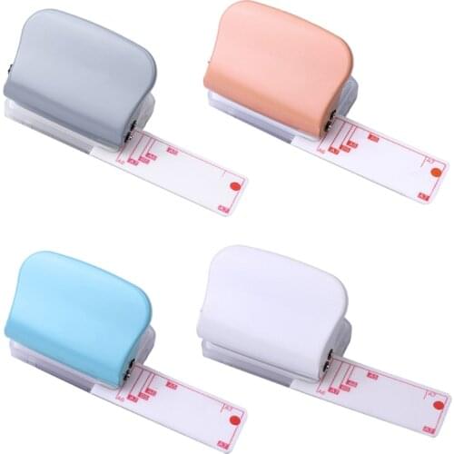 Portable Hole Puncher 3/6/9 Holes w/ Positioning Ruler Confetti Box 5 Sheet Capacity Skid-Resistant Base for School Home