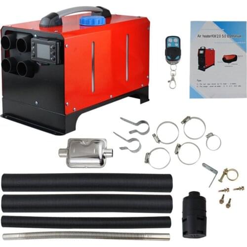 24V 5000W Portable One Machine Lcd Air Heater Remote Control Red Parking Fuel Multifunction Economical