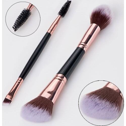 Professional Makeup Brushes Multifunction Double-head Foundation Powder Brush Cosmetic Eyeshadow Eyeliner Eyebrow Makeup Tools