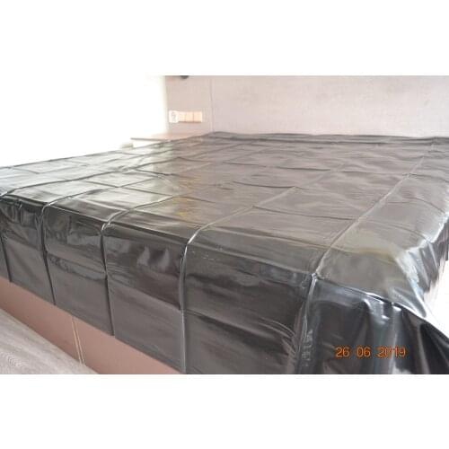Black PVC flat bed sheet sex bed sheet (no pillowcase) 1.3mx2.3m thick