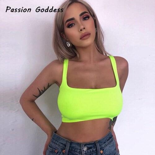 Sexy Women Fitness Fluorescent Green Tube Tops 2019 Casual Camisole Tops Sleeveless Strapless Party Camis Blusa Bustier Lingerie