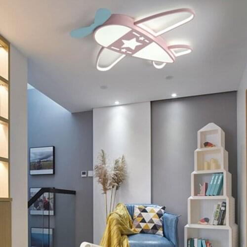 Modern LED Ceiling Light Fixtures with Remote Control Scandinavian Pink Blue Ceiling Lamp for Kids Room Girls Boys Child Bedroom