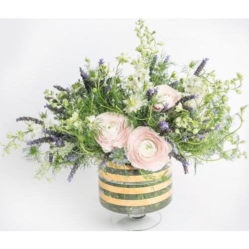 TT Art Phnom Penh Vase Fashionable Gold-Plated Crystal Glass Vase