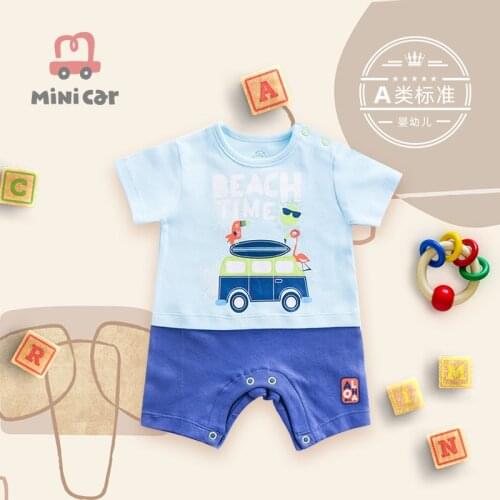 Newborn baby romper summer creeper short sleeve outwear 0-12 months