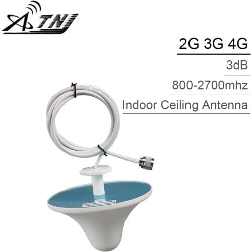 Indoor Ceilling Antenna GSM 3G 2100mhz N Type Connector 3dBi Internal Mobile Phone Signal Omni Antenna With 2 m Cable 800-2700hz