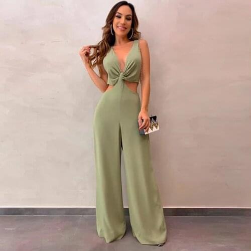 2021 Summer Women Jumpsuit Traf Bodysuits Womens Overalls Female Jumpsuits Rompers Mujer Sexy Sleeveless Bodycon Skinny Tee Tank