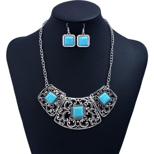 LOVBEAFAS Fashion Choker Necklace Earrings Jewelry Sets Collares Maxi Vintage Collier Statement Necklaces Women Jewelry
