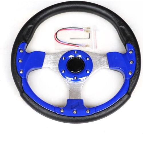 12.5" 320mm Color motion performance Go Kart Steering Wheel with Link disk horn For DIY modified car assembled car