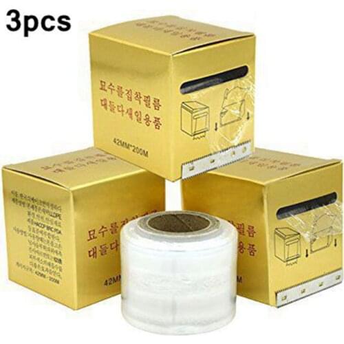 3PCS Disposable Eyebrow Lip Tattoo Plastic Wraps Preservative Film Make Up Supplies Wrap Cover Tape Roll tattoo Accessories
