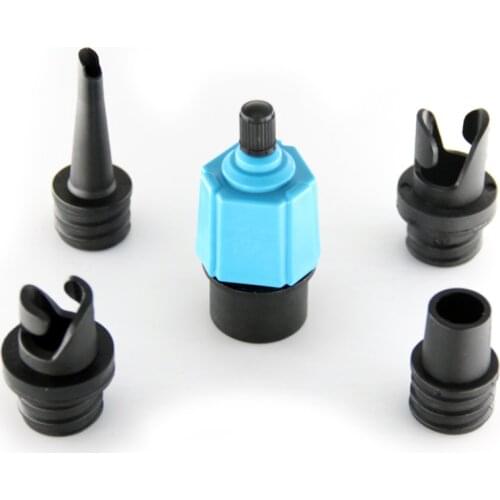 Boat Canoe Kayak SUP Paddle Board Pump Adapter Inflatable Conversion Head Air Valve Adaptor with 4 pcs Inflatable Nozzles