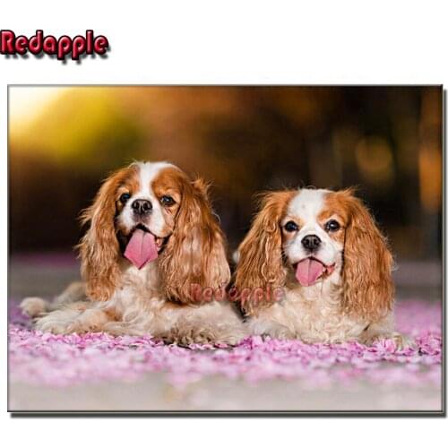 New Cavalier king charles spaniel dog Diy diamond painting picture of rhinestone embroidery diamond mosaic 5d cross stitch decor