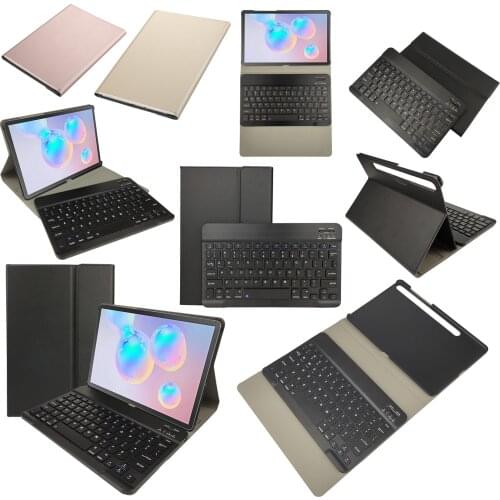 Russian/Hebrew/Spanish Wireless Bluetooth Keyboard Leather Cover Case For Samsung Galaxy Tab S6 T860 T865 SM-T860 SM-T865 Tablet