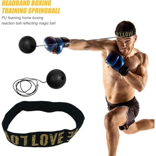 Boxing Reflex Speed Training PU Punch Ball Elastic Headband Set for Sanda Muay Thai Boxer Gym Exercise Equipment Fitness Sports