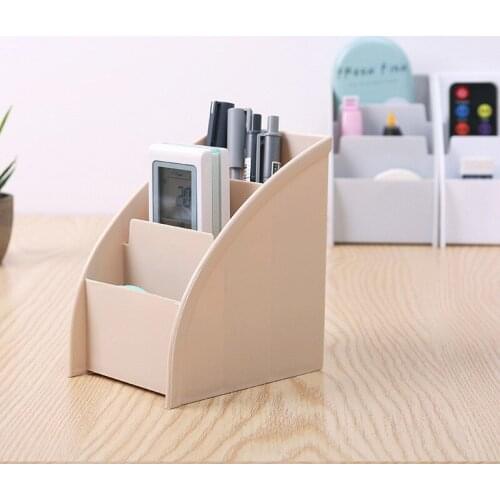 TV Remote Control Storage Holder Plastic Mobile Phone Holder Stand Washable Home Office Storage Boxes Desktop Storage Case