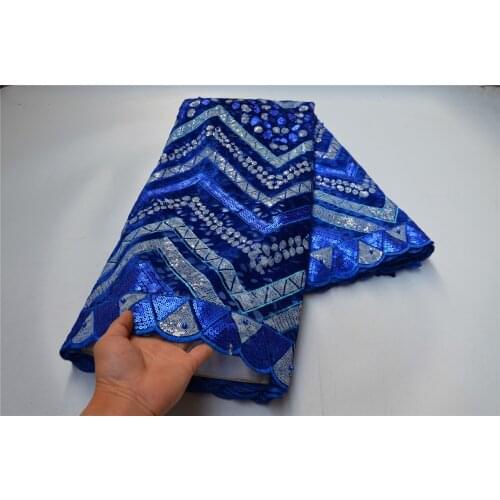 Hot sale Handcut African lace fabric double organza lace with lots of sequins high quality nigerian wedding lace OLP-263