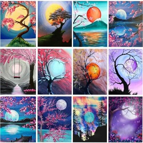 Full Square Round Drill Diamond Embroidery Tree 5D DIY Diamond Painting Mosaic Scenic Picture of Rhinestones home Decor