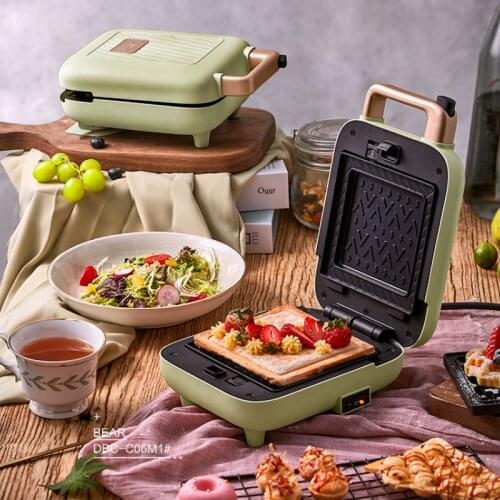 Multifunctional Electric Waffle Maker Donut Cake Machine Sandwich Iron Toaster Panini Egg Omelette Steak Grill Changeable Plates