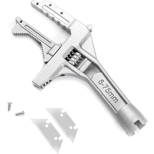 Multifunctional Universal Spanner Water Pipe Sink Repair Tool Bathroom Wrench Large Open Adjustable Spanner with Blades