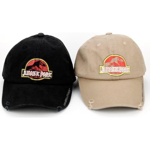 Fashion Jurassics World Parks Summer Baseball Cap Broken Corner бейсболки Hook and Hoop Fastener кепка Casual Caps for Women Man