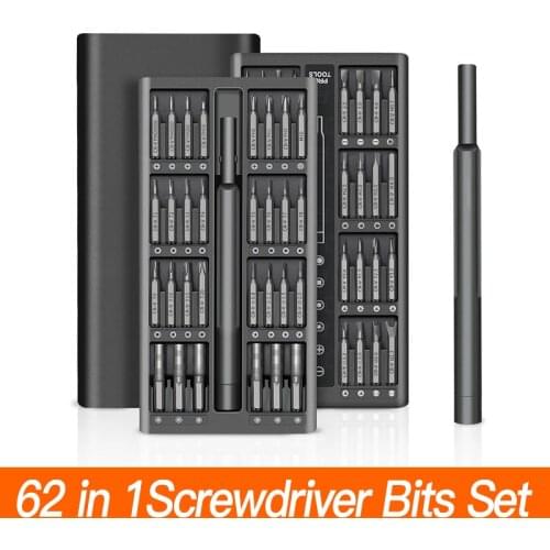 Taihom Precision Screwdriver Set 62/40 in 1 Torx Hexagon Tips Hex Slotted Bits Mini Magnetic Hand Tools Box With Handle