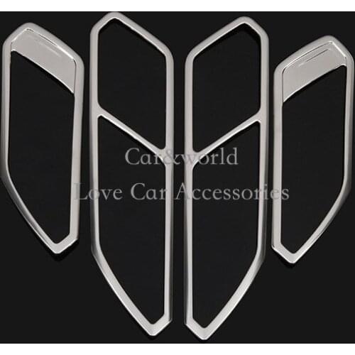 For Volkswagen VW Tiguan 2017 2018 2019 Front Rear Interior Door Handle Bowl Cover Trim Stainless Steel Stickers Car Accessories