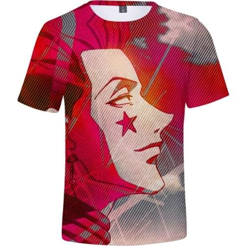 New Hunter X Hunter Hisoka 3D T-Shirt Men/Women Summer Fashion Hip Hop T shirt Round Collar Men Custom Cool Hisoka T Shirts
