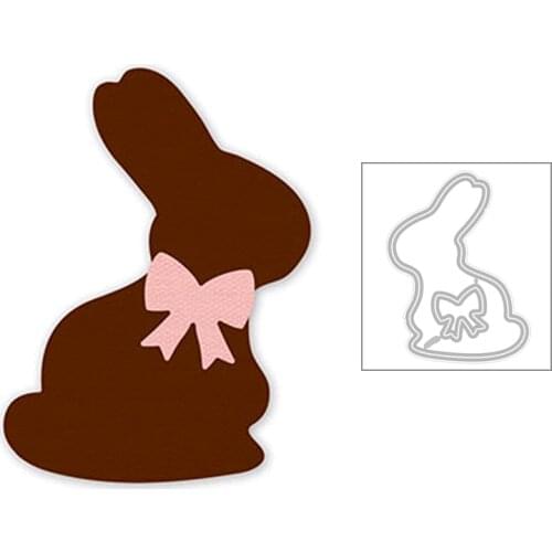 2020 New Easter Animal Bunny Bow Silhouette Metal Cutting Dies For Cut DIY Scrapbooking Card Paper Photo Album Making no stamps