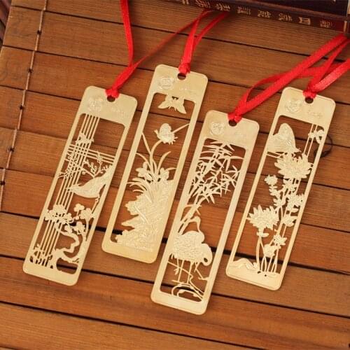 New Cute Kawaii Beautiful Chinese Style Vintage Exquisite Metal Bookmark For Book Creative Item Gift Package Free Shipping