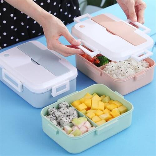 Portable Microwave Lunch Box Creative Large Capacity Bento Box Dinner Food Container for Kids School Picnic Office Workers