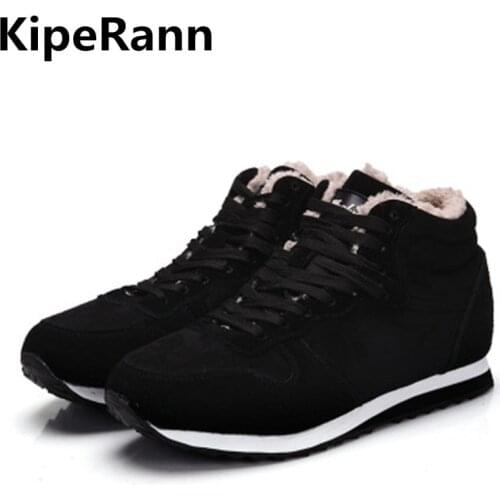 The cheapest winter boots mens fashion fur winter shoes mens leather winter and ankle boots mens warm running boots 36-48
