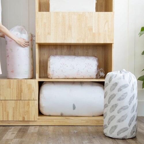 1Pcs Foldable Drawstring Bag Washable Home Organizer Portable Quilt Clothing Pillow Bags Travel Luggage Container