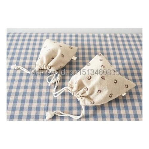 100pcs/lot CBRL jute/linen/flax drawstring bags&pouch for cosmetic/iphone 5s,Various colors,size customized,wholesale