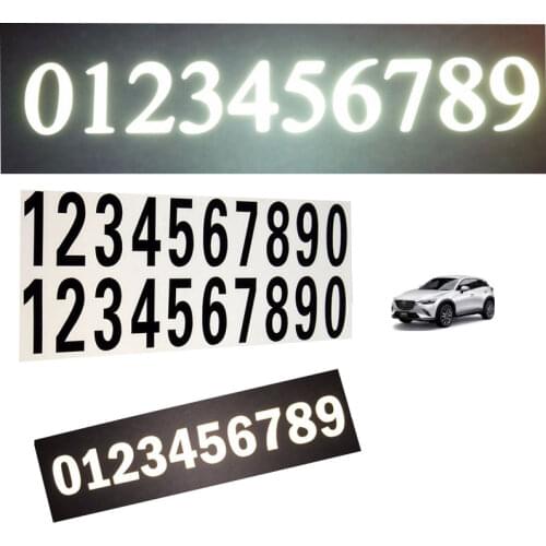 2Pcs House Door Street Address Mailbox 0-9 Number Car license Phone Digits Numeral Car Room Gate Vinyl Decal Reflective Stickers