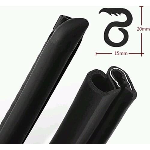 2X80Cm B Pillar Type Car Rubber Seal Strip Windproof Anti-Noise Dustproof EPDM Sealing Strips Car Styling for Auto Car Door Edge