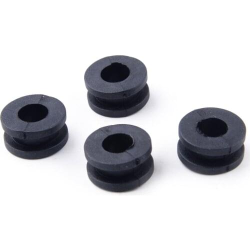 4Pcs Black Rubber Mount Grommet Fit For Yamaha Side Covers Fenders Frame Fuel Tanks Fairings Headlights Battery Box