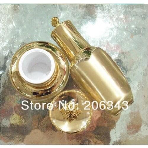50G gold acrylic crown shape cream bottle with flower shape lid ,cosmetic container,,cream jar,Cosmetic Jar,Cosmetic Packaging